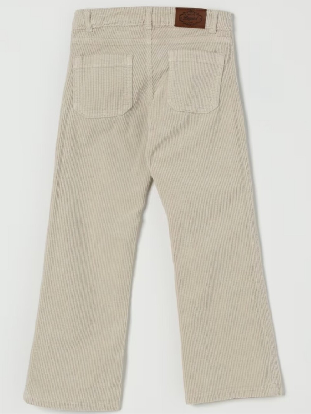 Bonpoint Cream Corduroy Pants with Front Patch Pockets